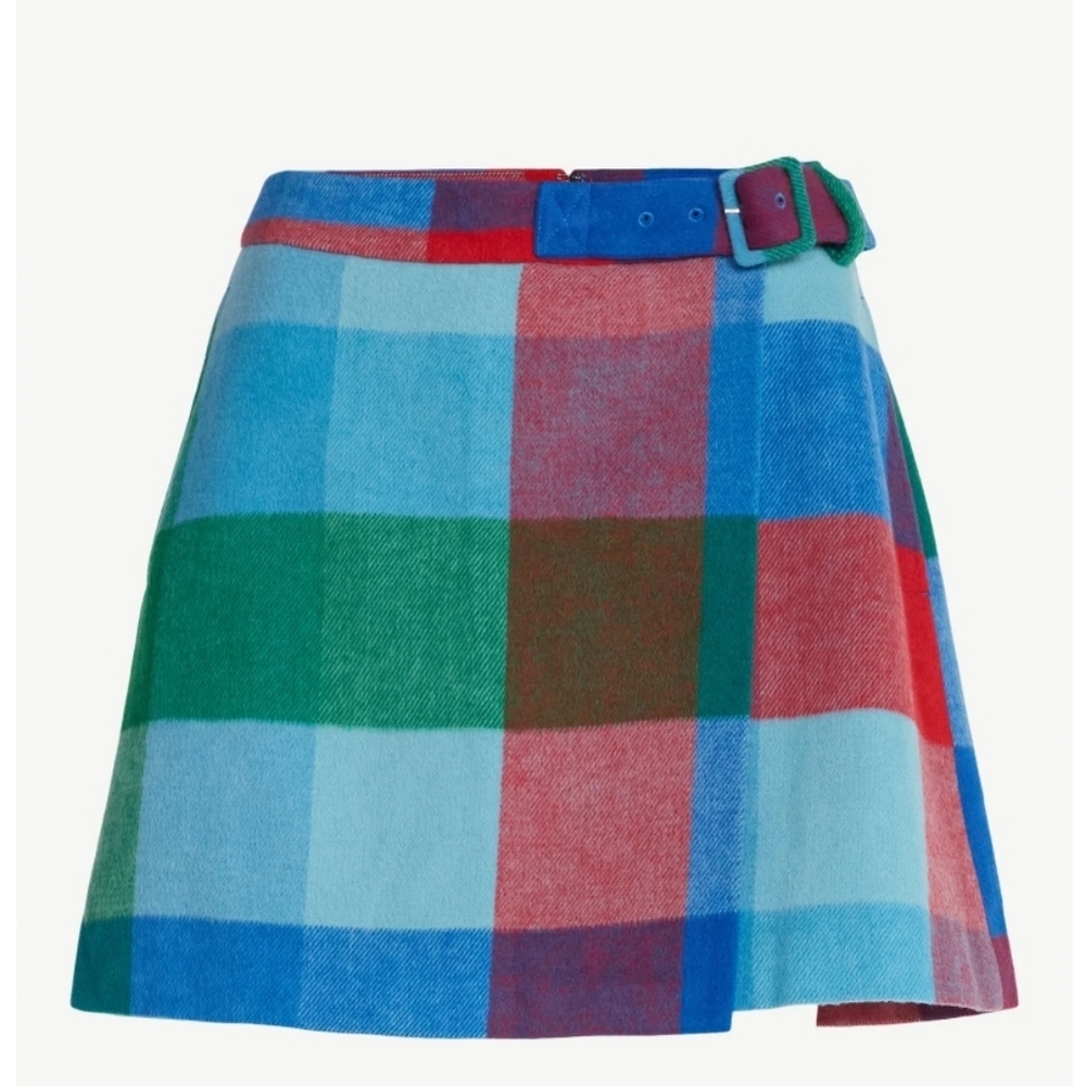 Free Assembly Women's Faux Wrap Front Mini Skirt,